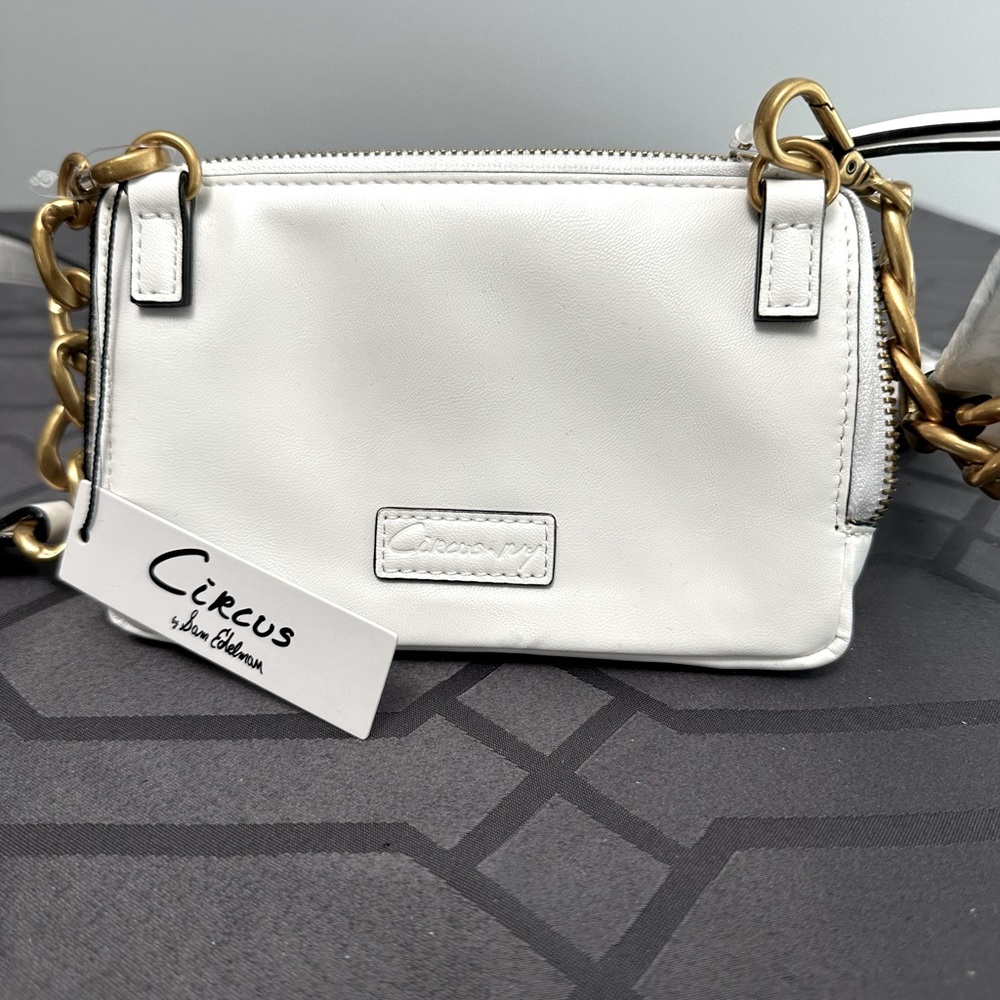Circus by Sam Edelman white crossbody with gold hardware
